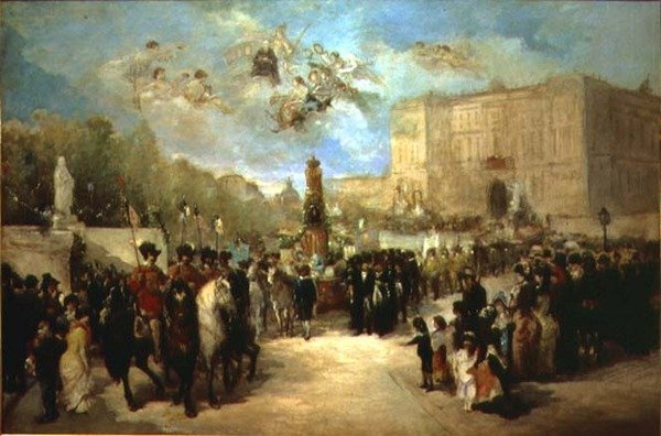 524 131-079257/1 Překlad ostatků Pedra Calderóna de la Barca (1600-81) do Pantheonu slavných mužů od Antonio Perez Rubio