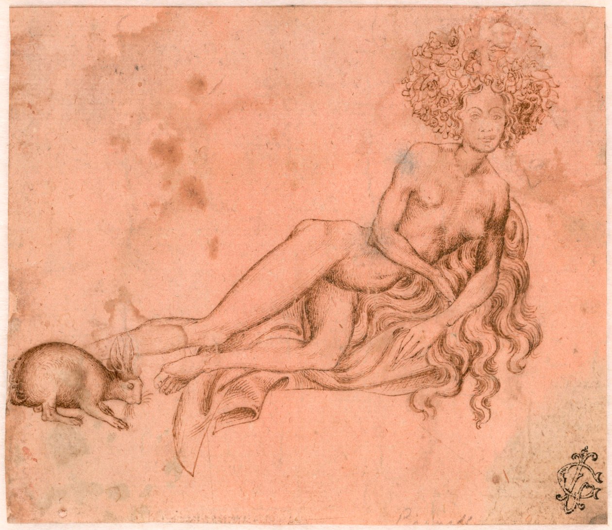 Allegorie de la Luxure (Alegorie luxusu) Dessin a la pero od Antonia Pisanella (1395-1455) versus 1426 Albertina, Vienne od Antonio Pisanello