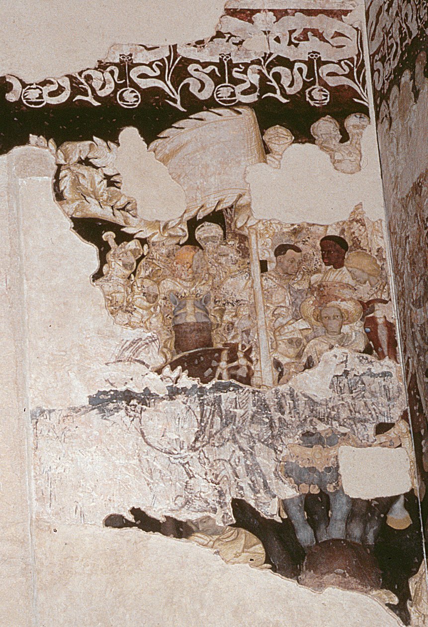 Rytíři kulatého stolu na svém pátrání po Svatém grálu odhalili sinopie a detail fresky z 78576 od Antonio Pisanello