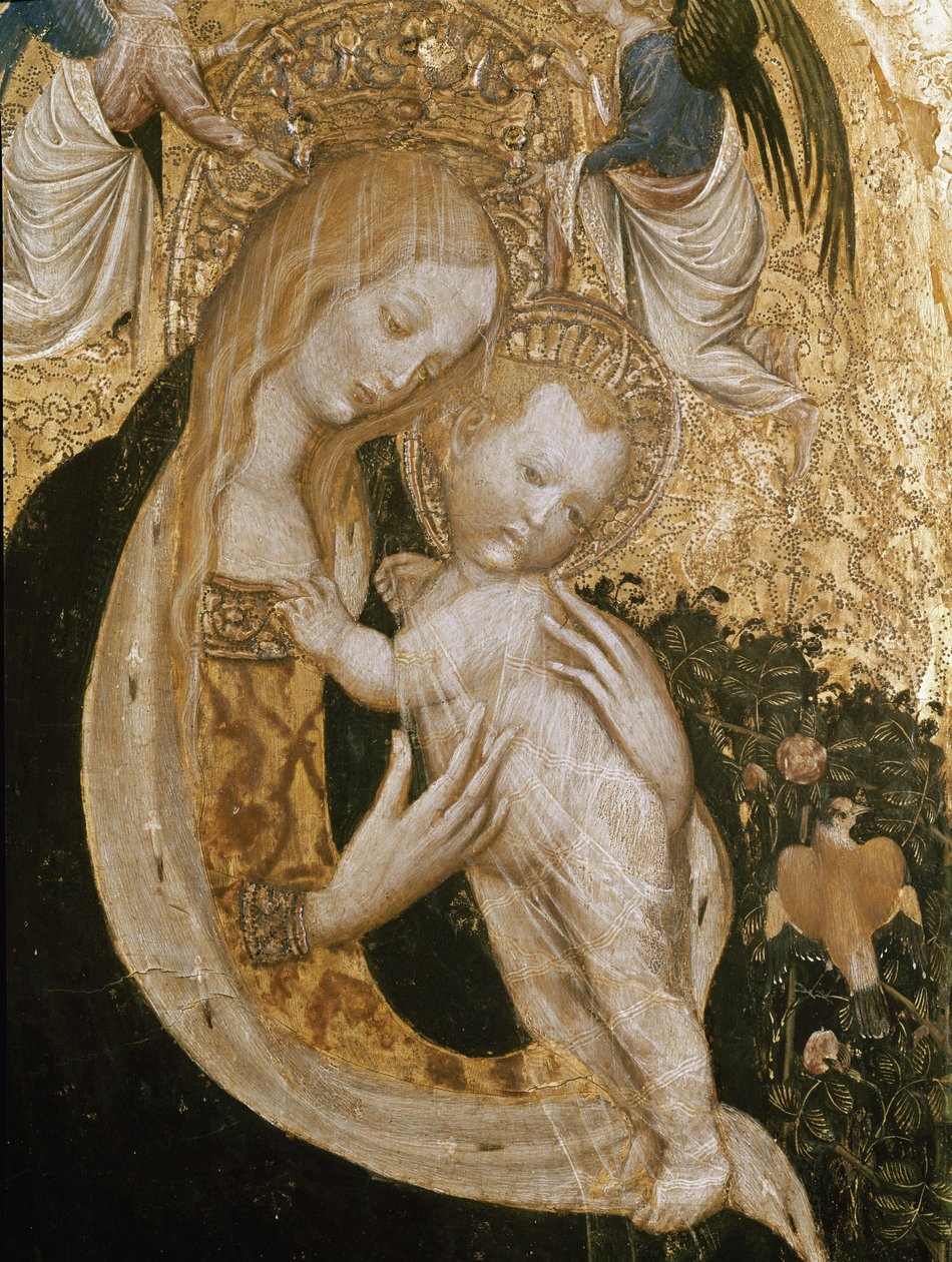 Panna s křepelkou (Detrempe na dřevě, kolem roku 1420) od Antonio Pisanello