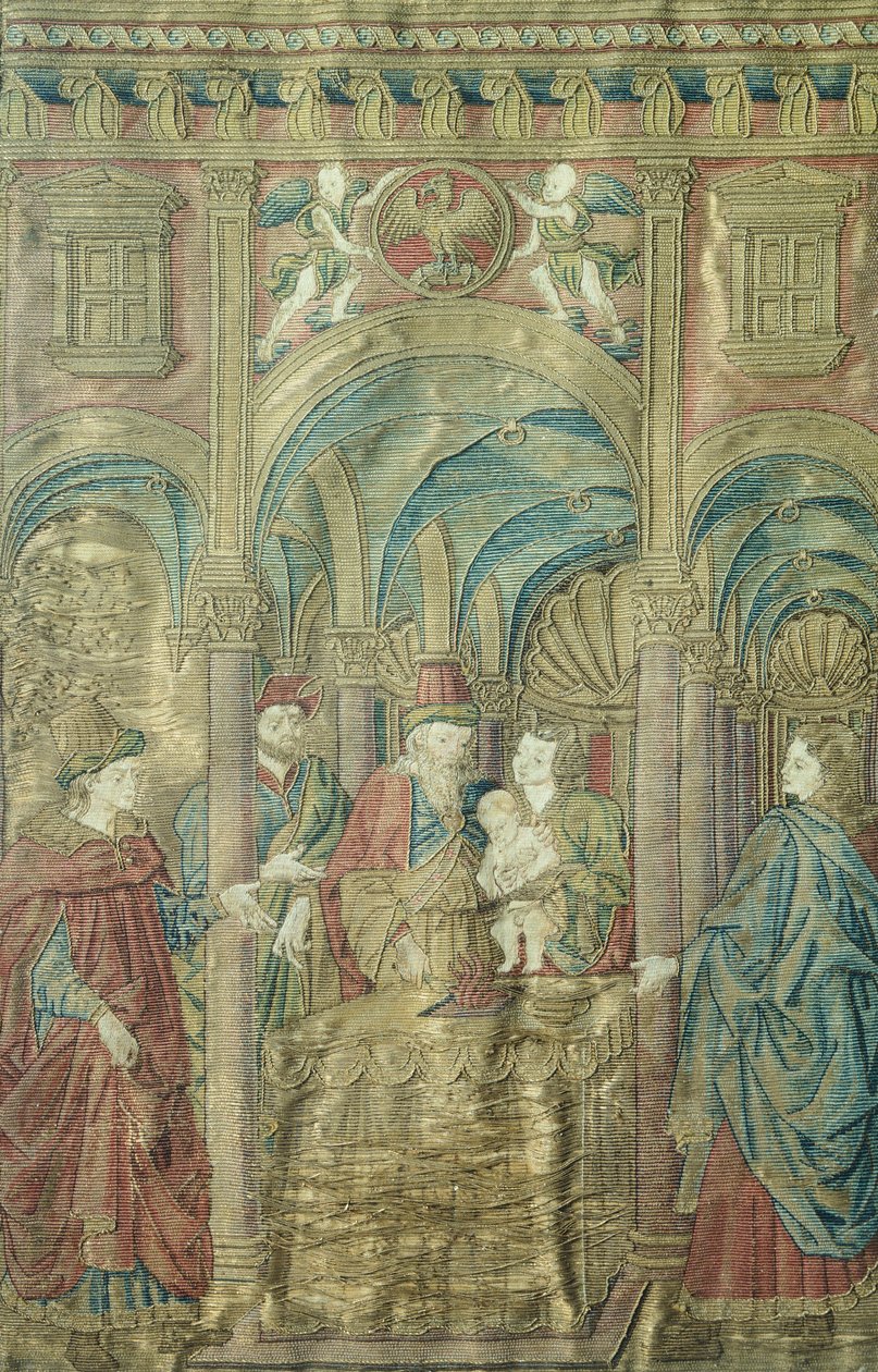 Obřízka svatého Jana Křtitele od Antonia del Pollaiuola (cca 1431-1498), vyšívaná roucha od Antonio Pollaiuolo