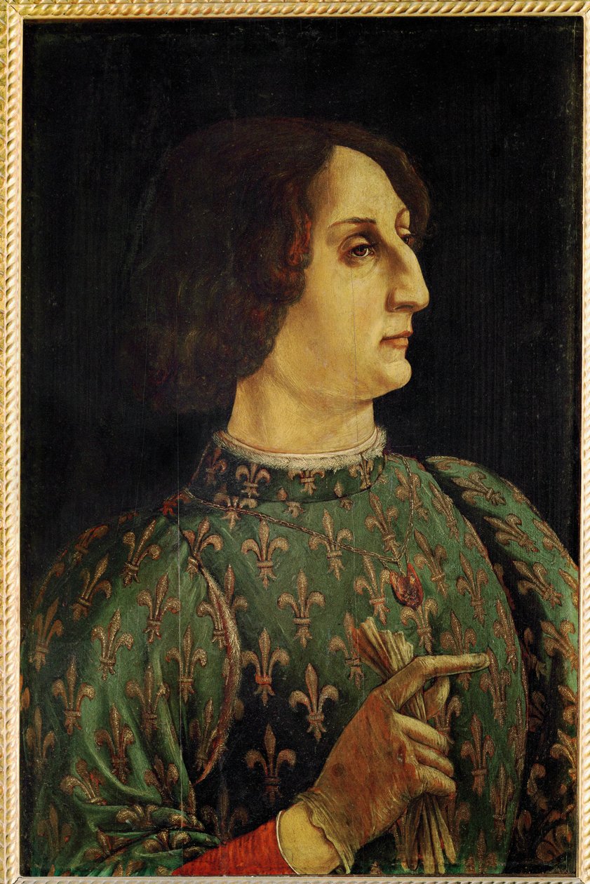 Galeazzo Maria Sforza (tempera na dřevě) od Antonio Pollaiuolo