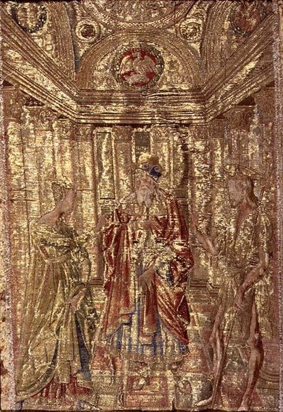 Svatý Jan Křtitel obviněný Herodem, tapiserie s výjevy ze života světce (textil) od Antonio Pollaiuolo