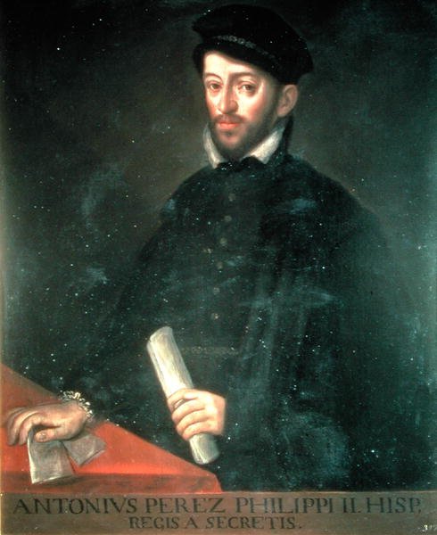 131 0794307/2 Portrét Antonia Pereze (1540-1611), politika a tajemníka Filipa II. (olej na panelu) od Antonio Ponz