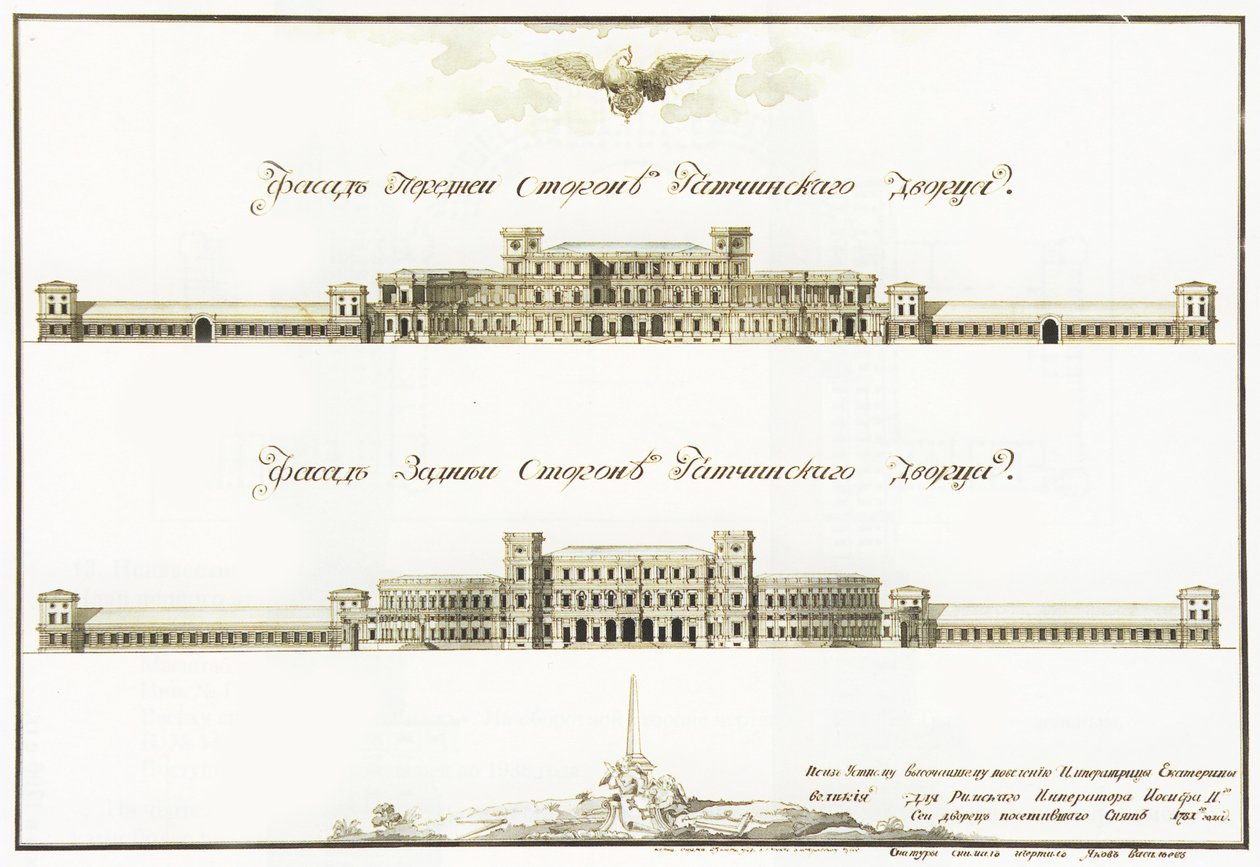 Fasády Velkého paláce Gatchina, 1781 od Antonio Rinaldi