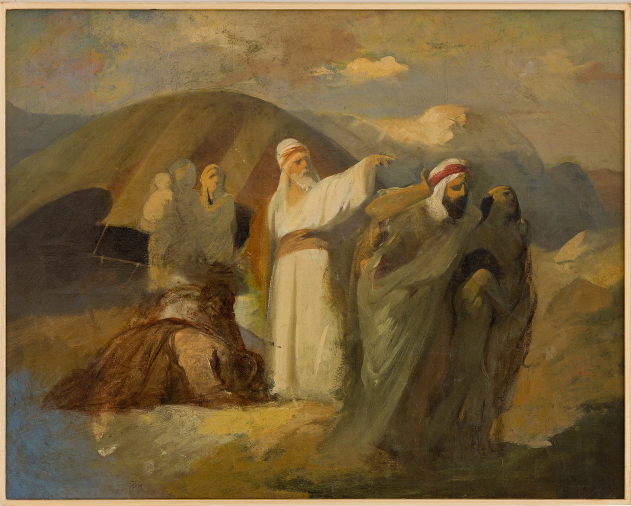 Biblická scéna (olej na plátně) od Antonio Simonazzi