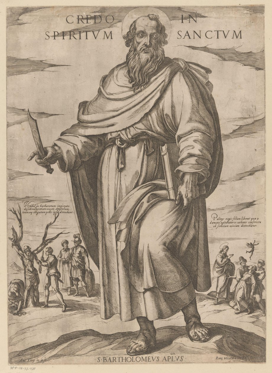 Svatého Bartoloměje Věřím v Ducha svatého (název na předmětu) Kristus, Marie en de apoštol (název série) od Antonio Tempesta