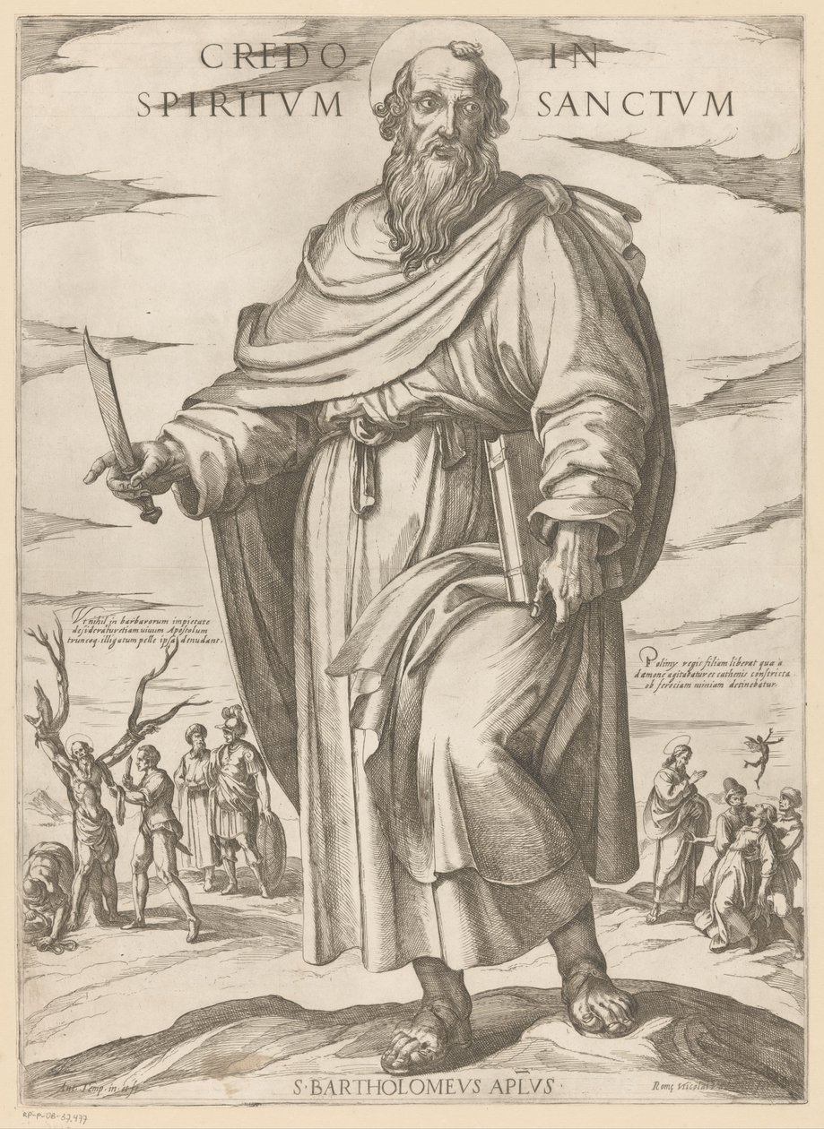 Svatého Bartoloměje Věřím v Ducha svatého (název na předmětu) Kristus, Marie en de apoštol (název série) od Antonio Tempesta
