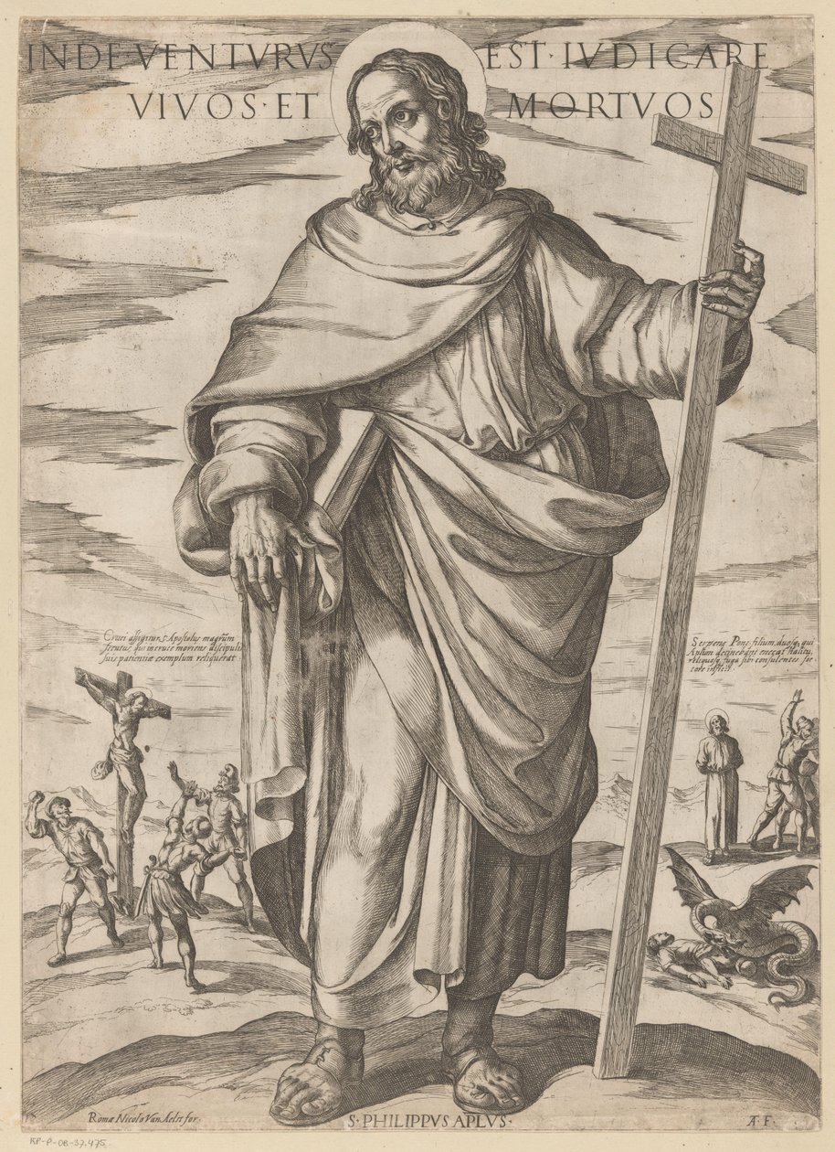 Svatého Filipa Odtud přijde soudit živé a mrtvé (titul na předmětu) Kristus, Marie en de apoštol (název série) od Antonio Tempesta