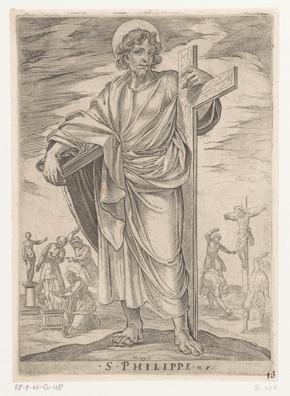 Svatý Filip S. Philippe (titul na objektu) Kristus, Maria a apoštolové (název série) od Antonio Tempesta