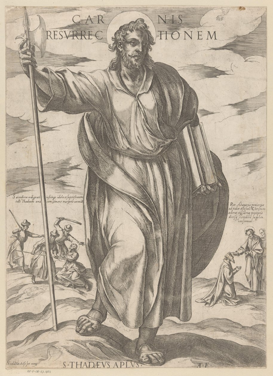 Heilige Judas Taddeus Vzkříšení těla (název na předmětu) Kristus, Marie en de apoštol (název série) od Antonio Tempesta