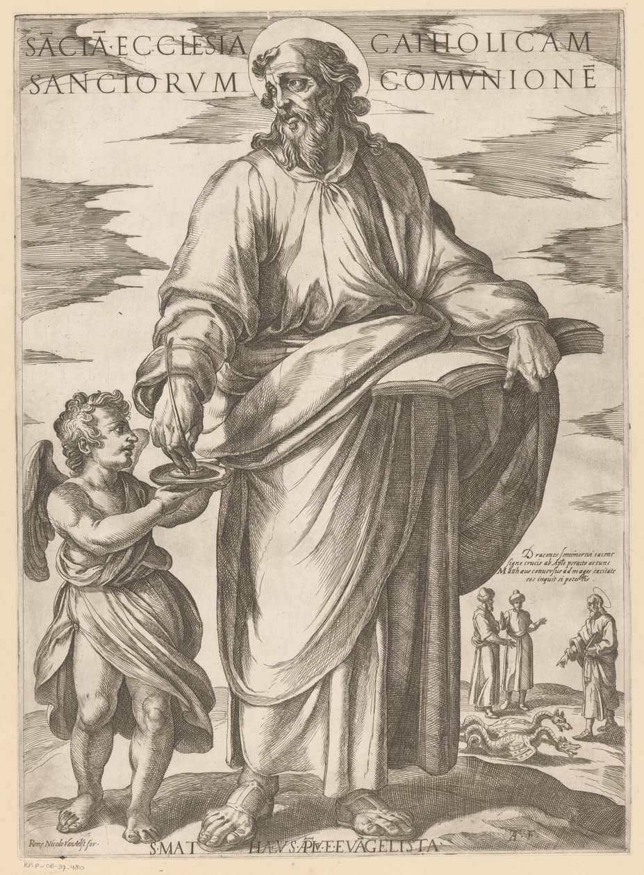 Svatého Matouše Svatá katolická církev ve společenství svatých (název na předmětu) Kristus, Marie en de apoštol (název série) od Antonio Tempesta