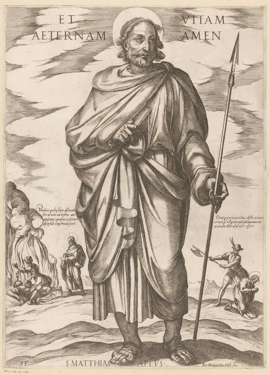Svatého Matyáše A věčný život amen (název na předmětu) Kristus, Marie en de apoštol (název série) od Antonio Tempesta