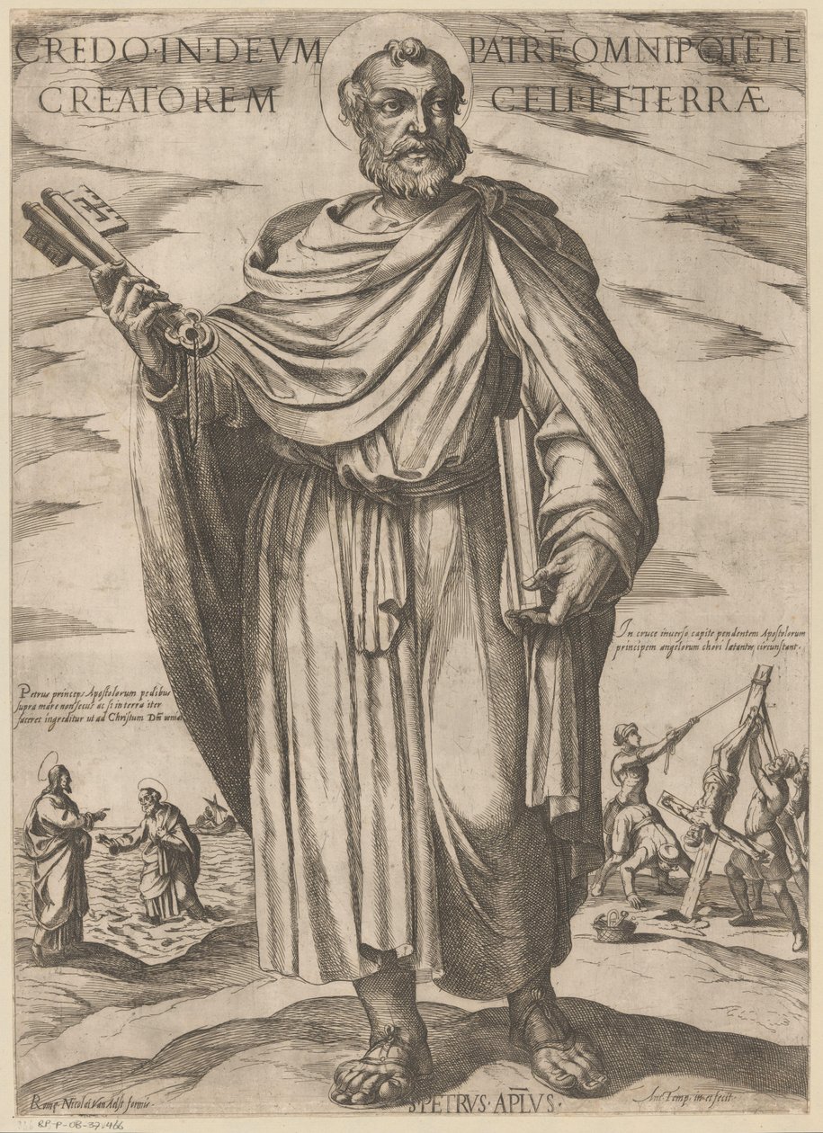Svatého Petra Věřím v boha otce všemohoucího stvořitele nebe a země (titul na předmětu) Kristus, Marie en de apoštol (název série) od Antonio Tempesta