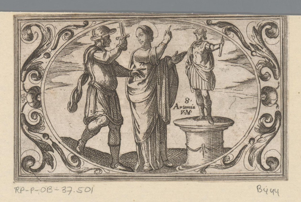 H. Artemia Romeinse martelaressen (název série) Imagini di moltes vergini Rom v mučednictví (název série) od Antonio Tempesta