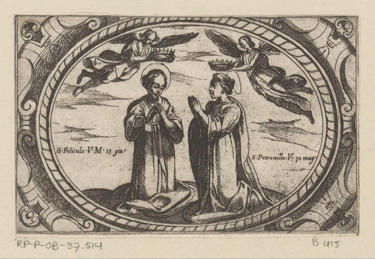 H. Felicula v H. Petronilla Románský martelaressen (název série) Imagini di many virgini Rom nel Martyrio (název série) od Antonio Tempesta