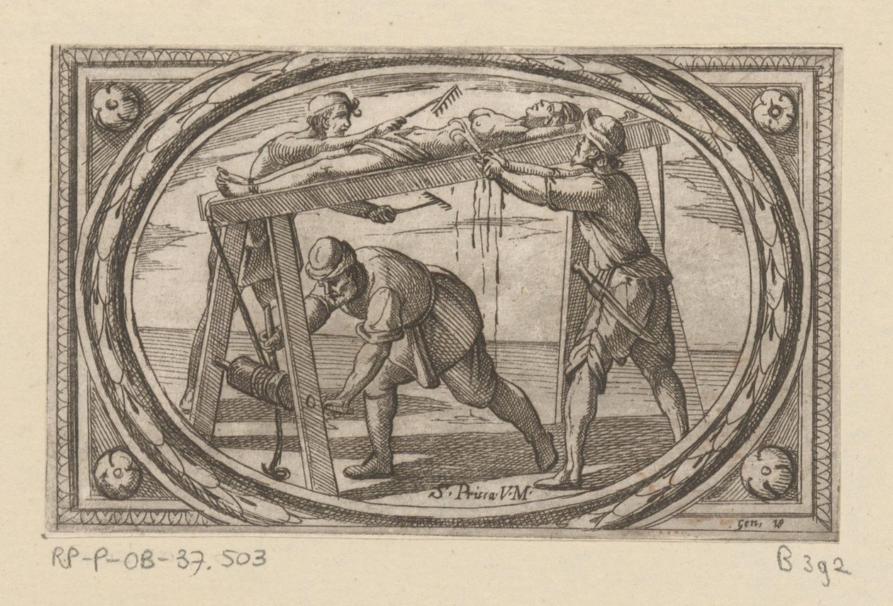 H. Prisca Romeinse martelaressen (název série) Imagini di moltes vergini Rom v mučednictví (název série) od Antonio Tempesta