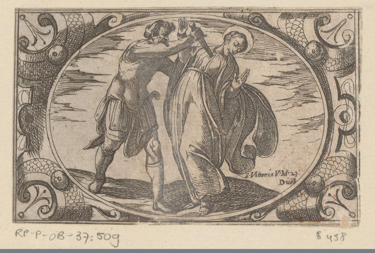 H. Victoria Romeinse martelaressen (název série) Imagini di moltes vergini Rom v mučednictví (název série) od Antonio Tempesta
