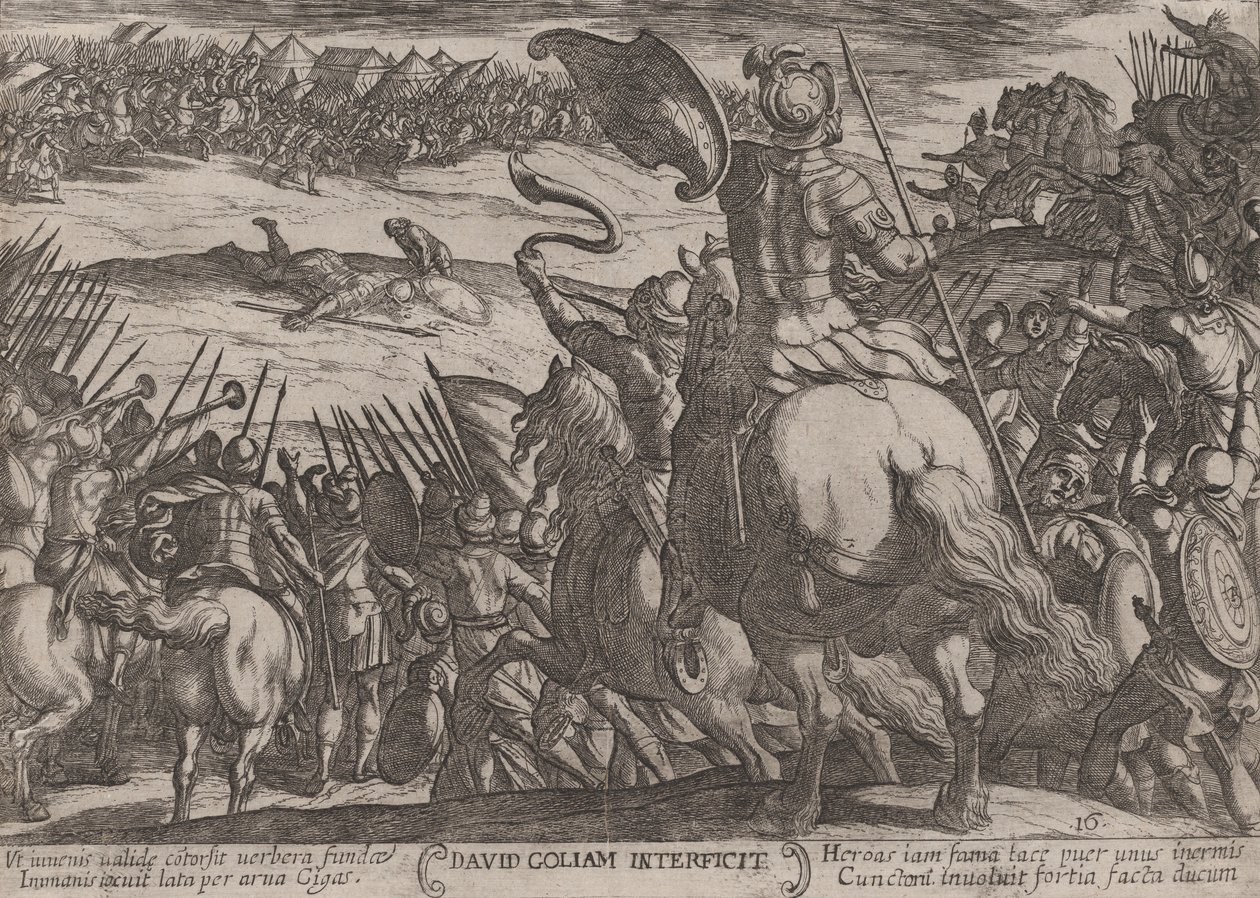 Deska 16: David Killing Goliath, z 