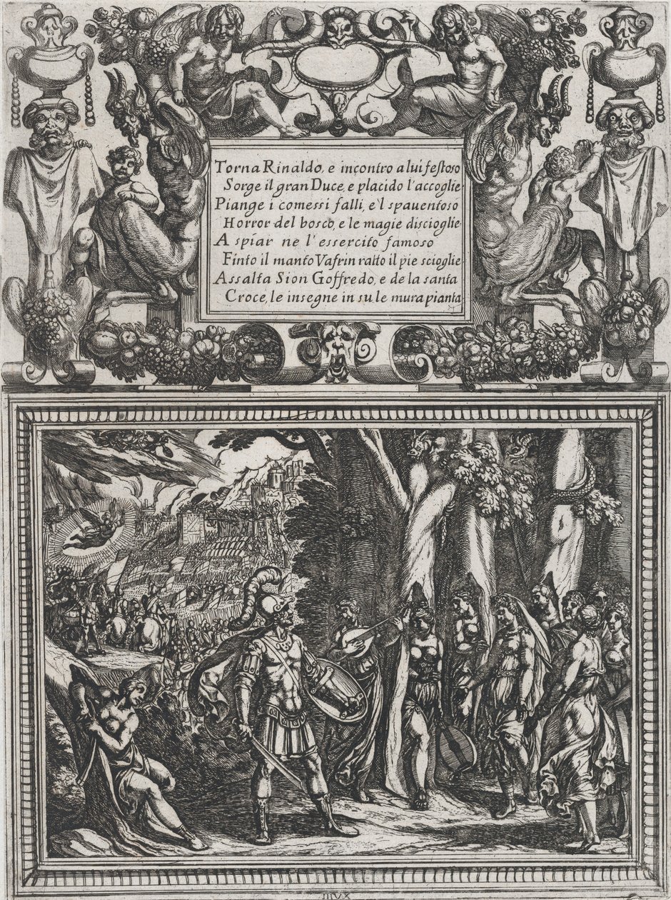 Deska 18: Ilustrace ke zpěvu XVIII, z Torquata Tassa 