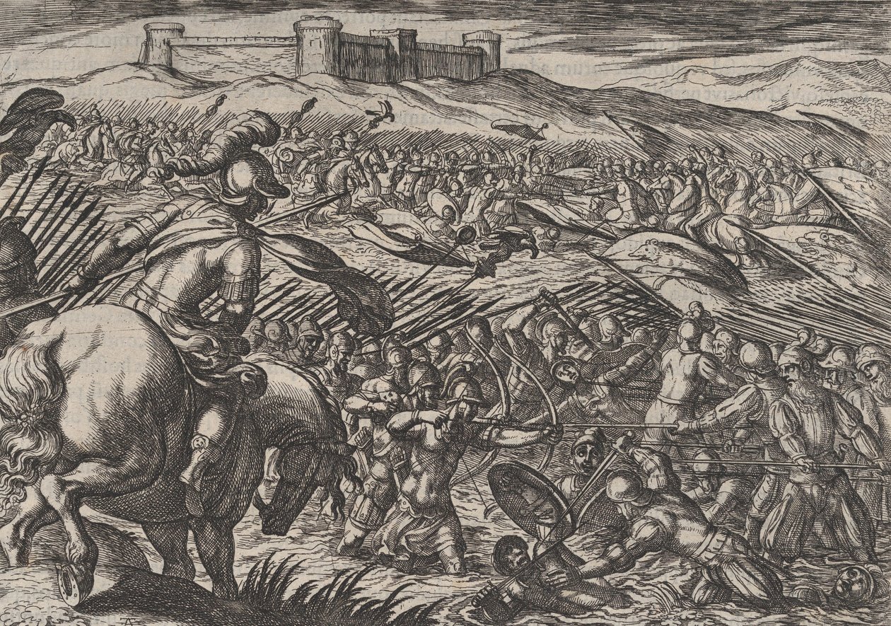 Plate 29: Civilis Floods the Land by Defensive Breaking the Dikes, z The War of the R..., 1611. od Antonio Tempesta