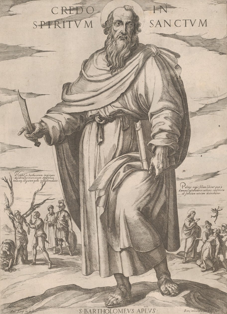 sv. Bartoloměje ze série „Kristus, Maria a apoštolové“, ca. 1590-cca. 1610. od Antonio Tempesta