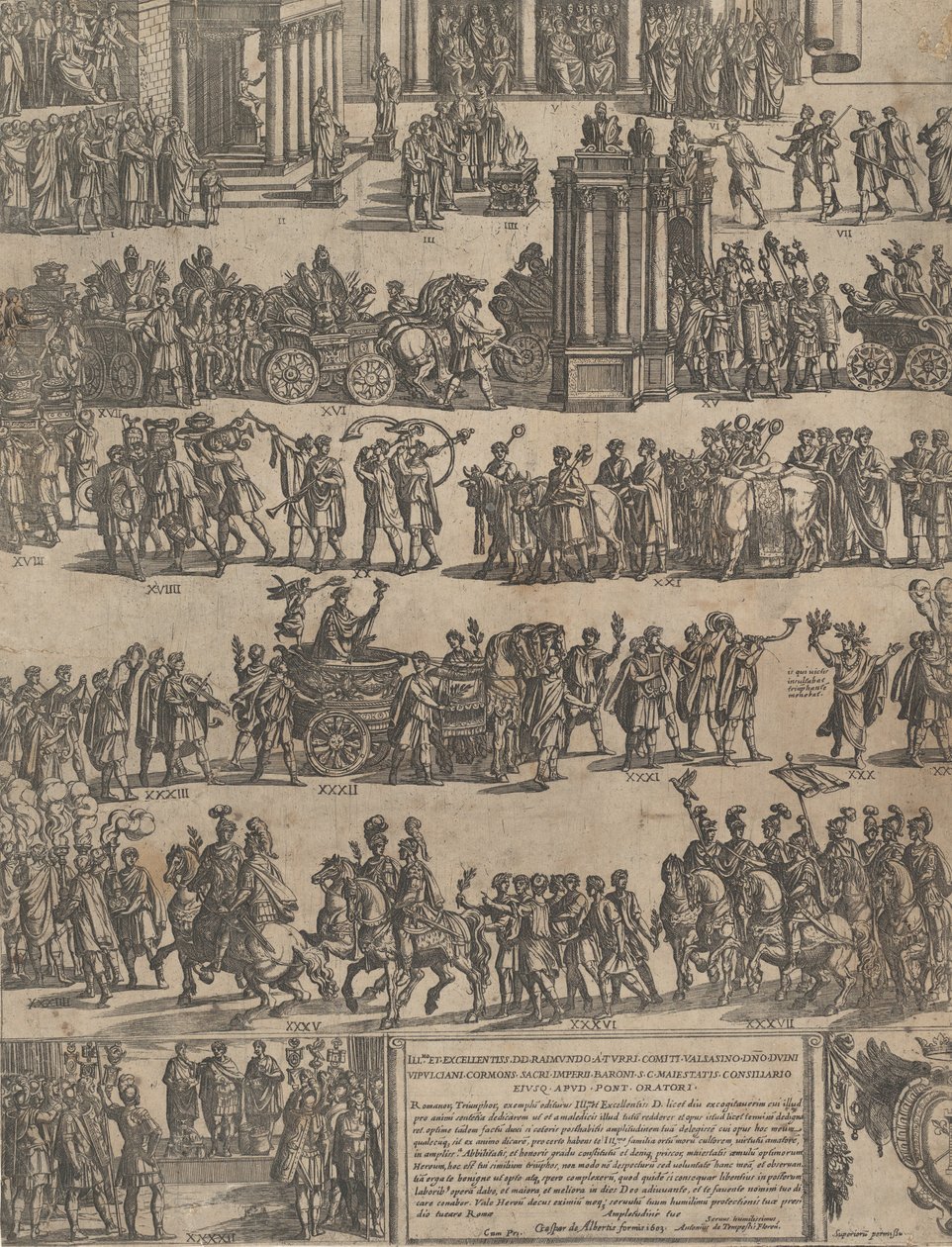 Triumf římského císaře na levé straně, 1603. od Antonio Tempesta