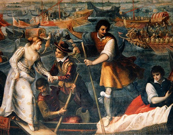 Vylodění Catarino Cornaro v Benátkách v roce 1489 od Antonio Vassilacchi