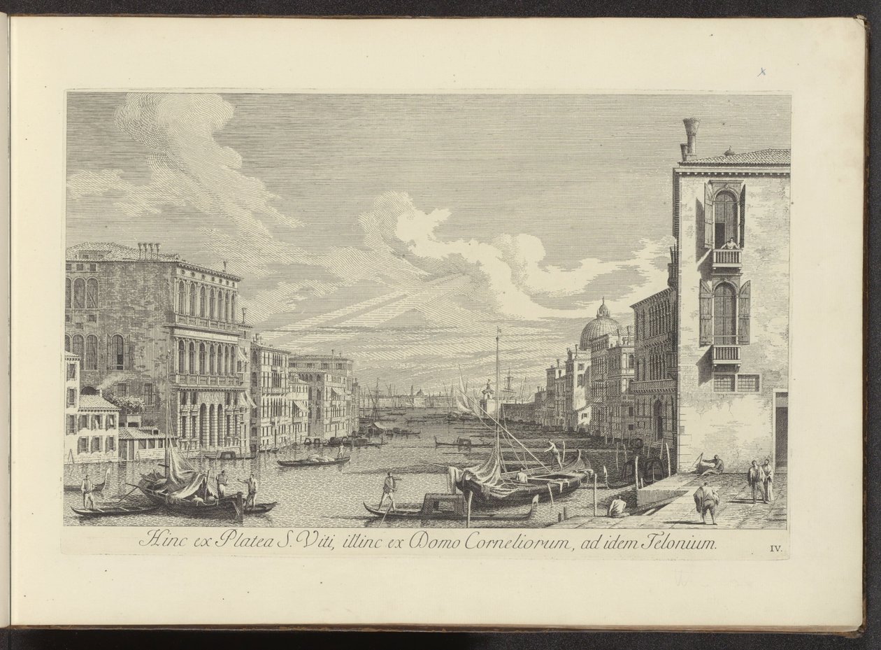 Nachází se na Canal Grande v Campo San Vio te Benátky Na této straně od ulice svatého Víta, na druhé straně od domu Kornéliových, do stejného Telonia (název na objektu) Nejznámější pohledy na město Benátky, z 38. panelů Antoniova kanálu, vytištěné mosazí A od Antonio Visentini