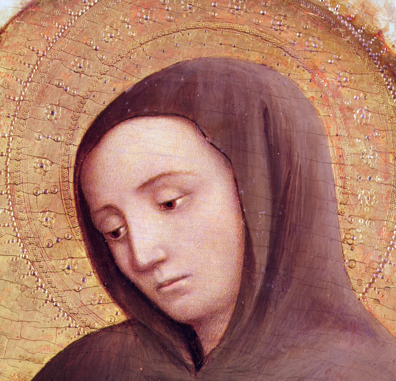 Hlava světce z oltáře sv. Jeronýma, 1441 (tempera na desce) (detail) od Antonio Vivarini