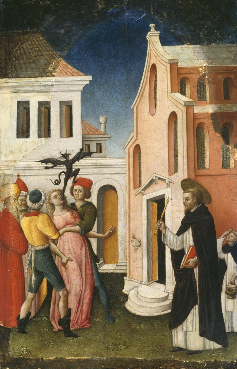 Svatý Petr mučedník vymítající ženu posedlou ďáblem, 1440-50 od Antonio Vivarini