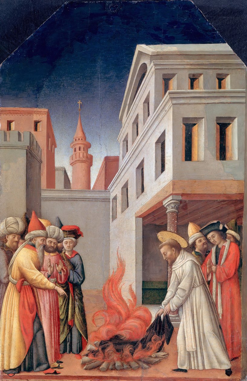 Zázrak svatého ohně před sultánem, c. 1440 od Antonio Vivarini