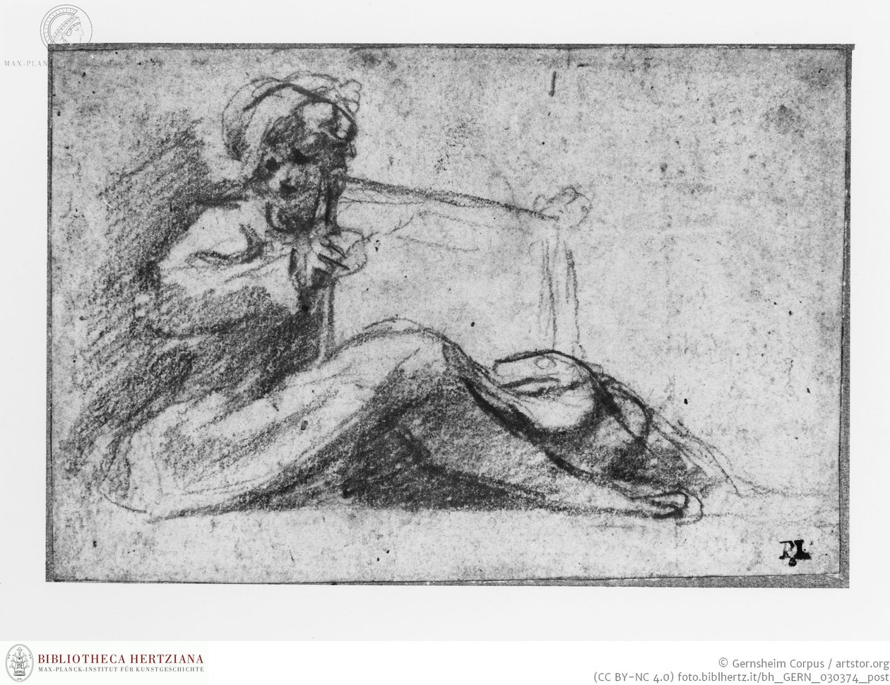 Correggio - Sedící postava s knihou, obj08025393 od Antonio da Correggio