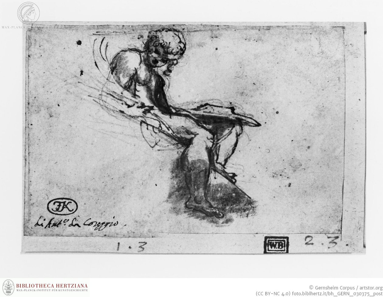 Correggio - Sedící postava s knihou, obj08025394 od Antonio da Correggio