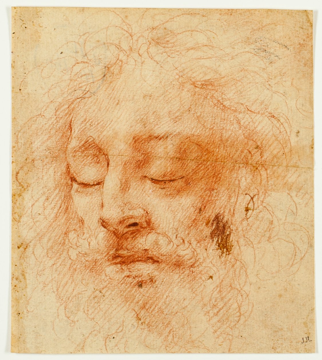 Hlava spícího muže od Antonio da Correggio