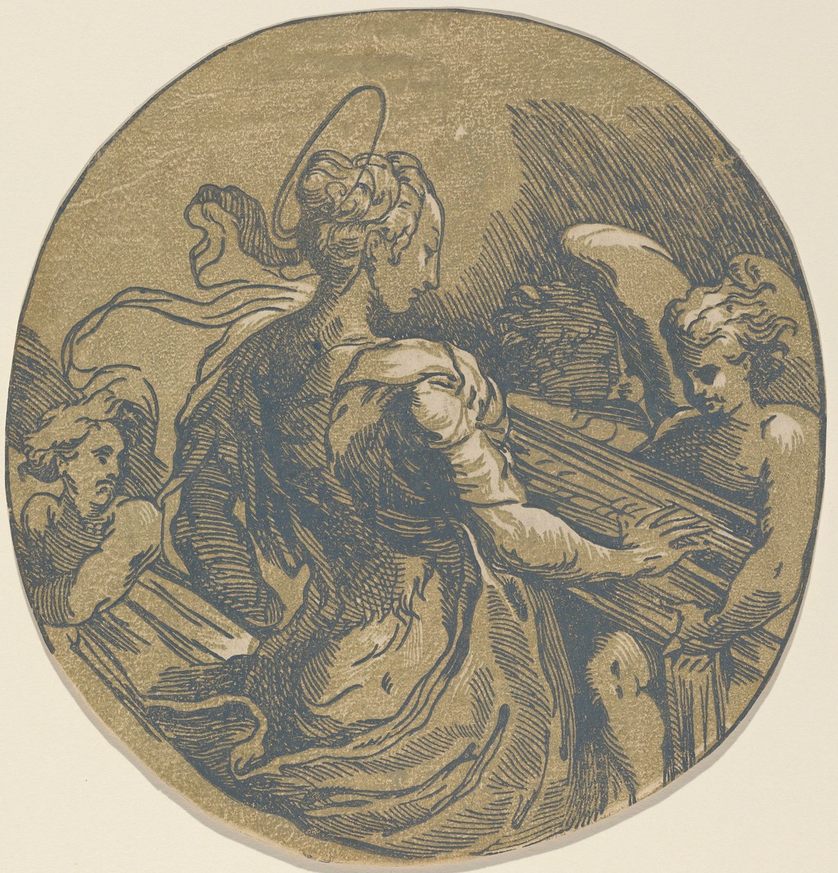 Svatá Cecílie, první polovina 16. století. od Antonio da Trento