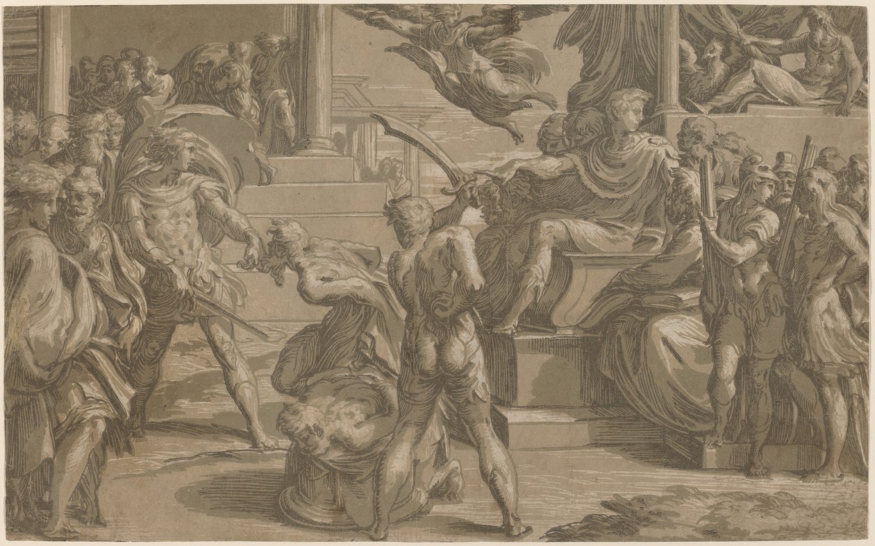 Umučení svatých Petra a Pavla [recto], c. 1530. od Antonio da Trento