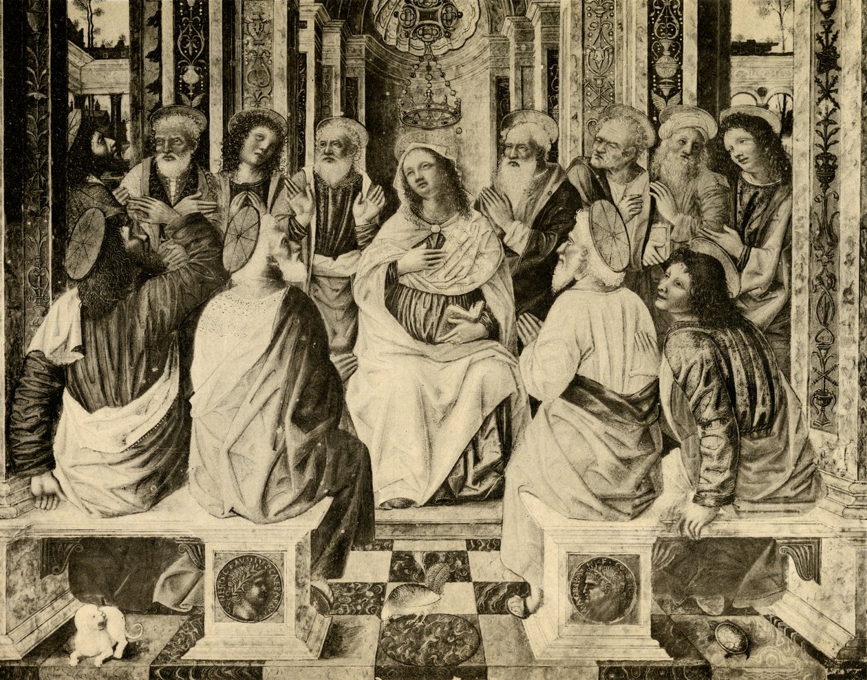 Vylití Ducha svatého od Antonio da circle of Monza