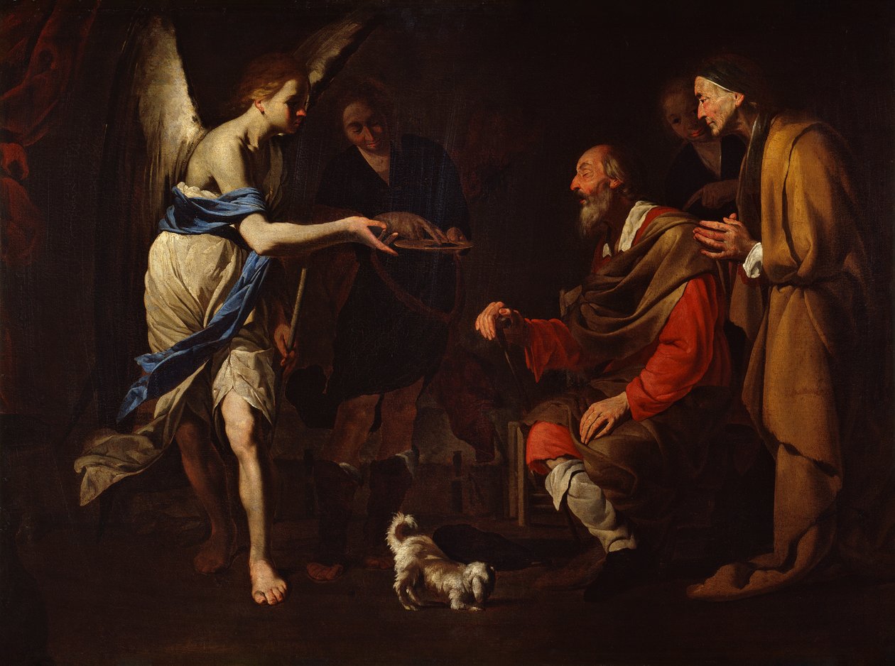 Léčení Tobiáše, asi 1600-50 (olej na plátně) od Antonio de Bellis