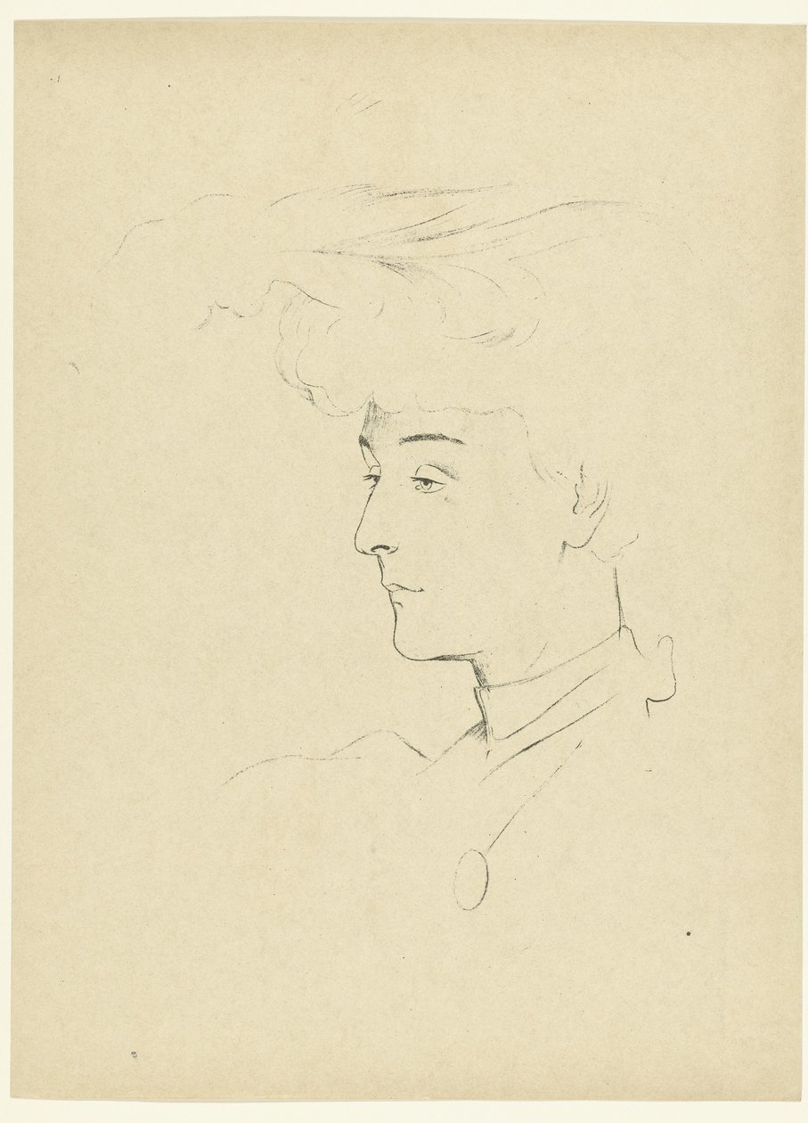 Portrét van vrouw Studie ženské hlavy The Trial (název série) od Antonio de la Gandara