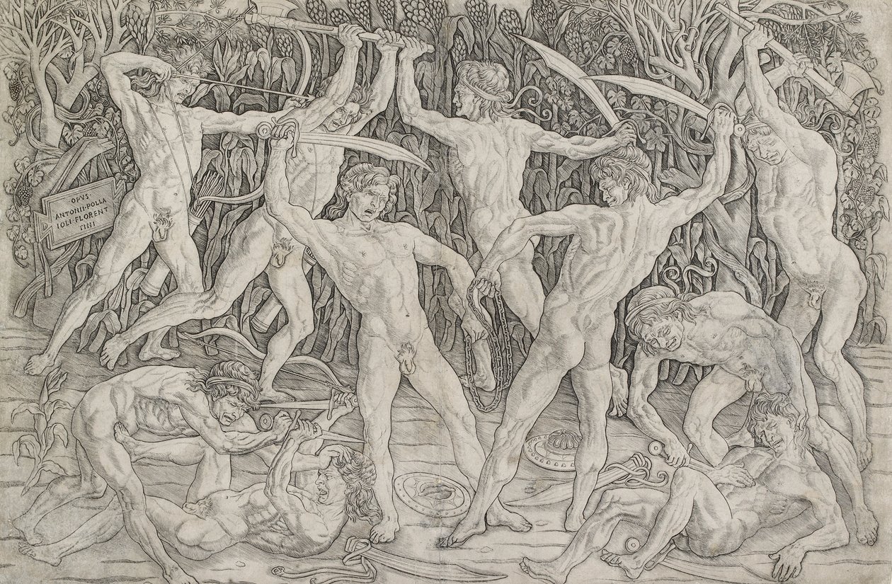 Battle of Nude Men, c1470-1475 od Antonio Pollaiuolo