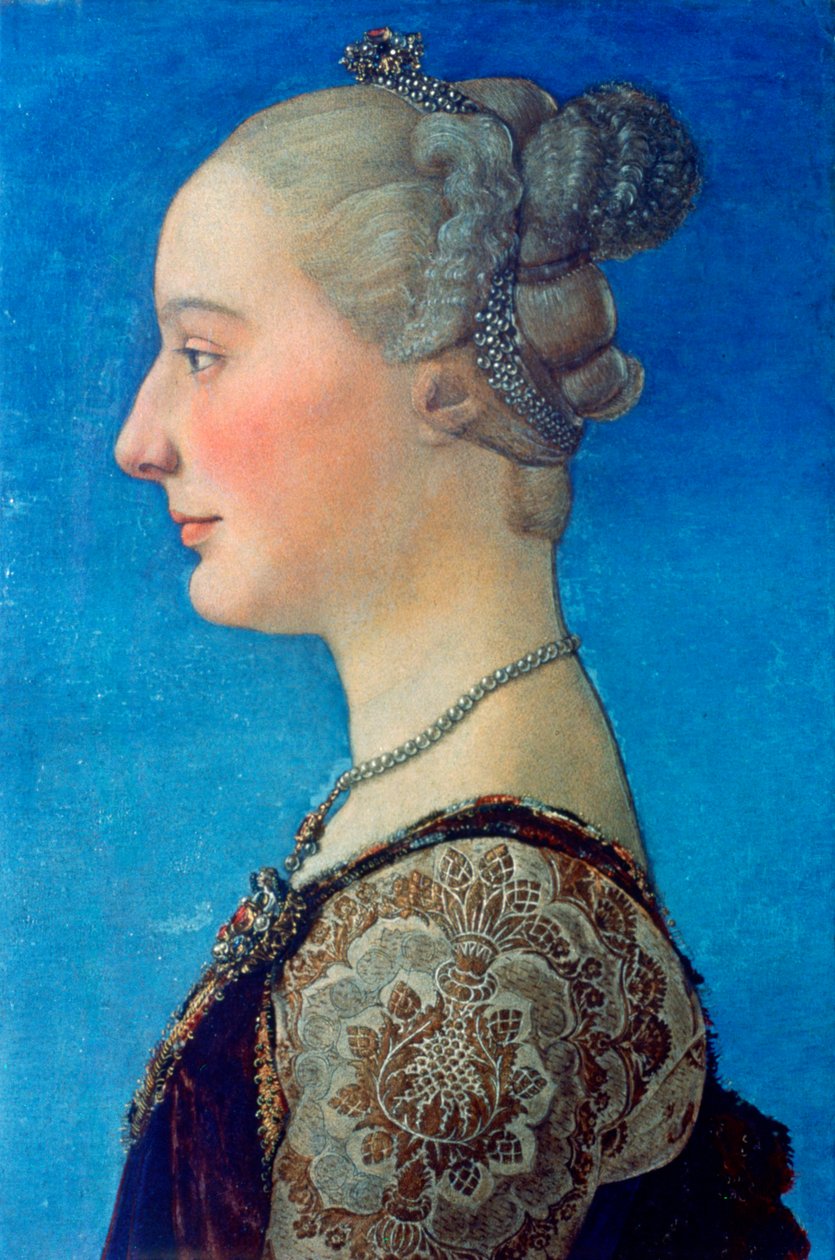 Portrét dámy, c1453-1498 od Antonio Pollaiuolo