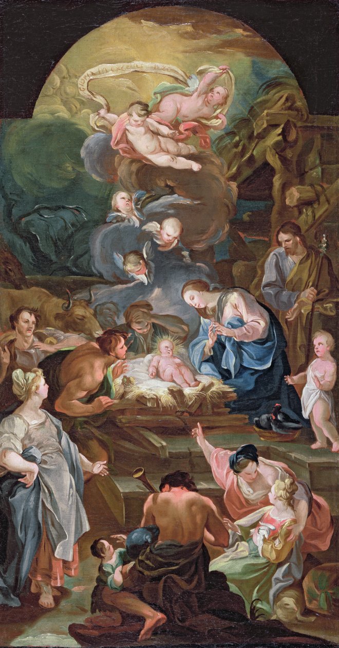 Klanění pastýřů, polovina 18. století (viz 200956) od Antonio the Elder Gonzalez Velazquez
