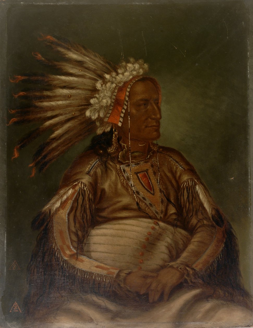 O-mata-ah-luta (Red Plume) od Antonion Zeno Shindler
