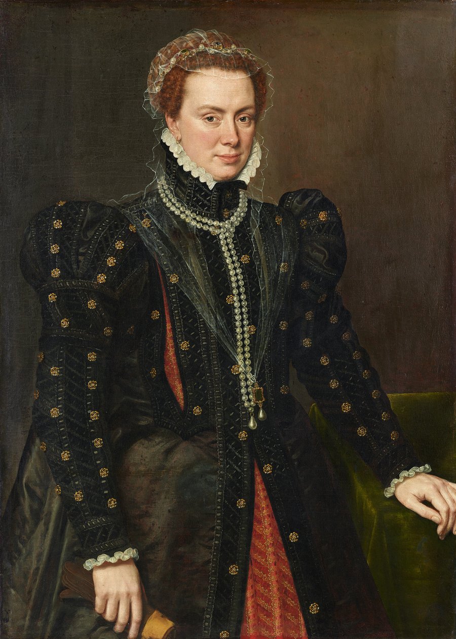 německy: Herzogin Margarete von Parma (1522-1586) Margaret, vévodkyně z Parmy od Antonis Mor