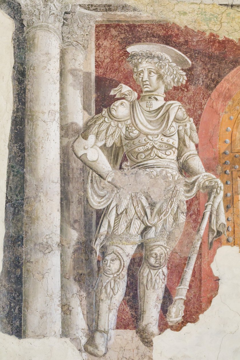 Svatý rytíř střežící Porta Clausa (freska) od Antornio da (attr.to) Anghiari