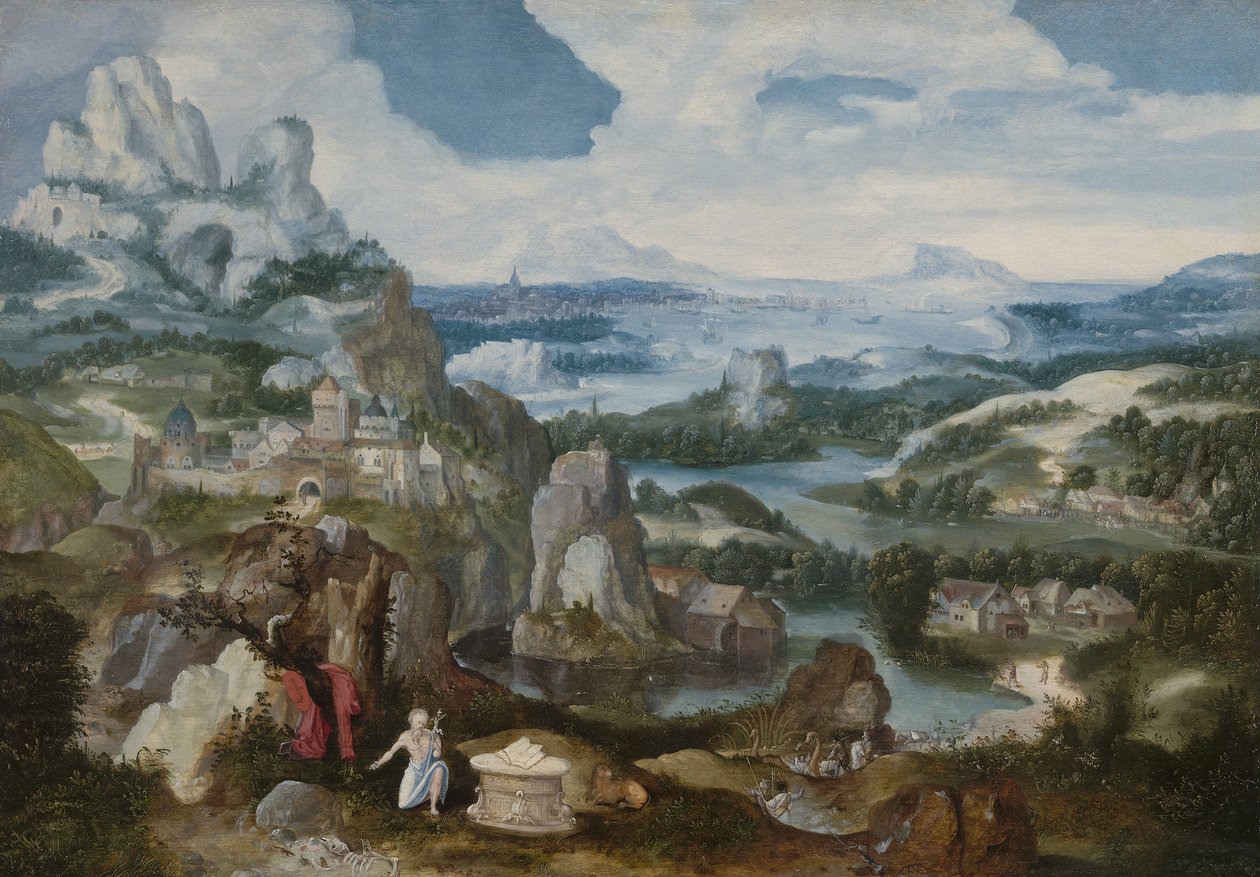 Krajina s kajícným svatým Jeronýmem, 1530-40 od Antwerp School