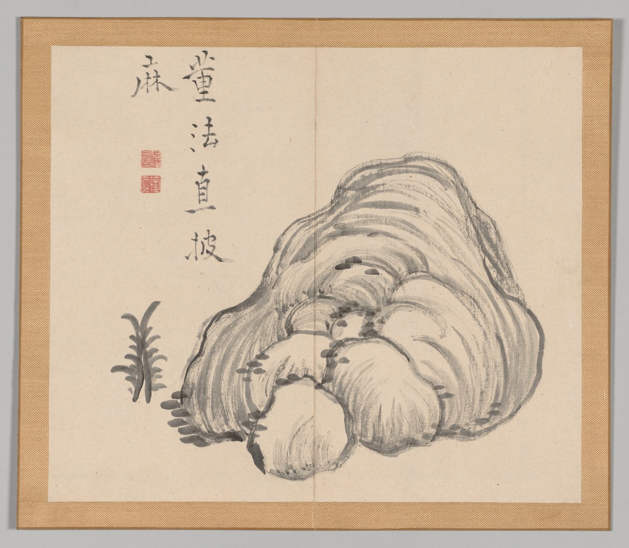 Dvojalbum krajinářských studií podle Ikeno Taiga, svazek 1 list 14, 18. století. od Aoki Shukuya