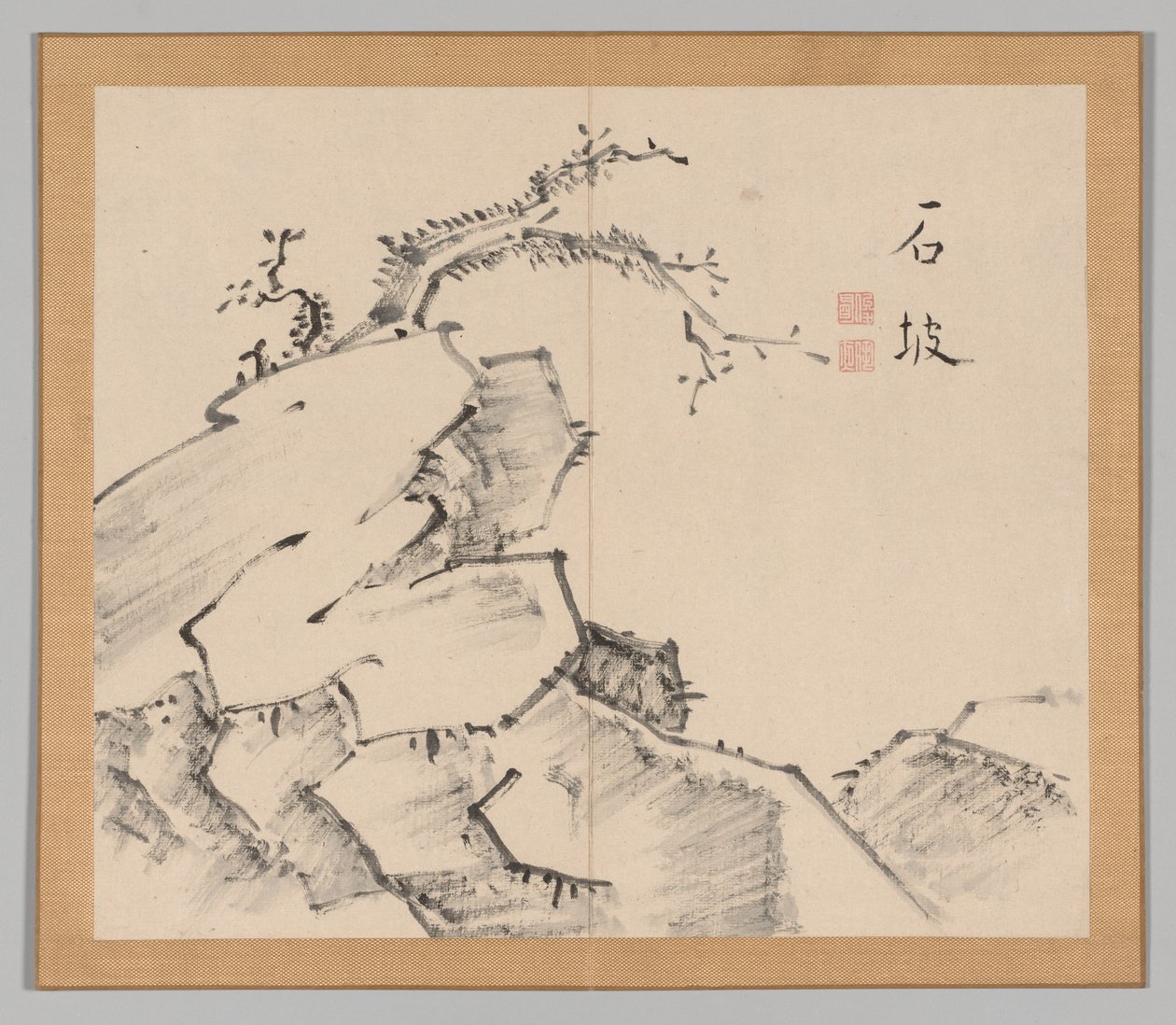 Dvojalbum krajinných studií podle Ikeno Taiga, svazek 1 list 20, 18. století. od Aoki Shukuya