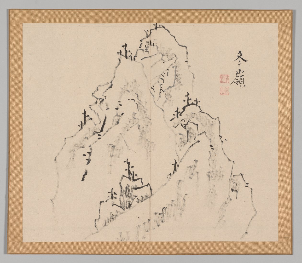 Dvojalbum krajinných studií podle Ikeno Taiga, svazek 1 list 25, 18. století. od Aoki Shukuya
